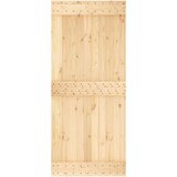  Klizna vrata s priborom za montažu 90 x 210 cm masivna borovina | shoptok.hr