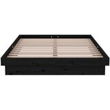  Okvir za krevet od masivnog drva crni 120 x 200 cm | shoptok.hr