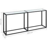  Konzolni stol boja bijeli mramor 180x35x75,5 cm kaljeno staklo | shoptok.hr
