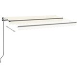 vidaXL Avtomatsko zložljiva tenda 400x350 cm krem - - krema - 33.67 - 400 x 350 cm - 2025- | Shoptok.si