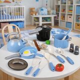  Dječji kuhinjski set za igru sa 32 elementa - plavi | Shoptok.si