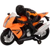  Motocikl za igru s motociklističkim svjetlima i zvučnim efektima - narančasti | shoptok.hr