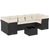Maison Chic Seti vrtnega pohištva - Vrtna garnitura - Vrtni pohištvo set 8-delna z blazinami črn poli ratan, (21800438) | Shoptok.si