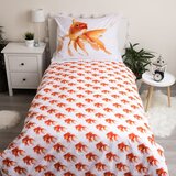 Jerry Fabrics Bela/oranžna enojna bombažna otroška posteljnina 140x200 cm Goldfish – | Shoptok.si