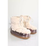 Shoeberry Women's Snowie Beige Furry Thick Sole Snow Boots cene