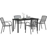  Vrtni set za objed 5 pcs Antracit Čelik s prahom premazan | Eponuda.com