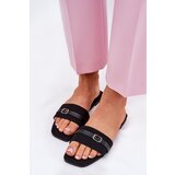 Boto Flat Ladies Slippers With Strap And Buckle Black Zilina | shoptok.hr