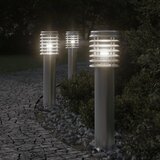  Vanjske podne svjetiljke 3 kom srebrne 60 cm nehrđajući čelik | shoptok.hr