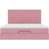 vidaXL Okvir kreveta s madracima ružičasti 180x200cm baršunasti | shoptok.hr