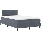  LED Box Spring Krevet Tamno siva 120 x 190 cm Baršun | shoptok.hr