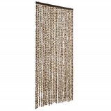 Furnova Zavesa proti mrčesu bež in rjava 100x230 cm šenilja, (21918158) | Shoptok.si