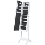  Samostojeće ogledalo s LED svjetlima bijelo 34 x 37 x 146 cm | shoptok.hr