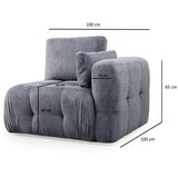 Atelier Del Sofa Fotelja Amaris 1R, 100 x 100 x 65 cm, Tamno siva | Eponuda.ba