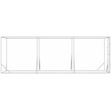 Vanjski kavez za pse srebrni 2 x 6 x 2 m od pocinčanog čelika | shoptok.hr