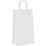 vidaXL Papirnate vrečke 50 kosov z ročaji bela 21x11x36 cm | Shoptok.si