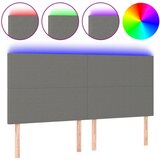 Maison Chic led posteljno vzglavje - vzglavna omarica - nočna omarica temno sivo 200x5x118/128 cm blago, (21707617) Cene