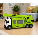 Truck with Crane and Vehicle Transporter Lights Sounds Green | shoptok.hr