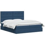  Krevet s od storage s uzglavljem Plava 180 x 200 cm Tkanina | shoptok.hr