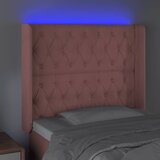  LED uzglavlje ružičasto 103x16x118/128 cm baršunasto | shoptok.hr