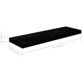 vidaXL Stenske police 4 kosi visok sijaj črne 80x23,5x3,8 cm MDF | Shoptok.si