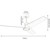  ZEVENTI - LED plafonski ventilator ORVIETO LED/18W/230V Wi-Fi Tuya crna + daljinski upravljač | Eponuda.com