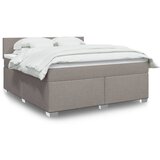 vidaXL Box spring postelja z vzmetnico taupe 180x200 cm blago | Shoptok.si
