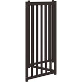 vidaXL Vrata za pse zložljiva 3 paneli črna 150 cm topolovina | Shoptok.si
