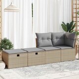  2-dijelni set vrtnih sofa s jastucima bež od poliratana bagrem | shoptok.hr