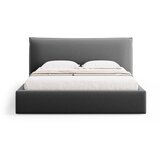 Milo Casa Temno siva oblazinjena zakonska postelja s prostorom za shranjevanje z letvenim dnom 140x200 cm Elio – | Shoptok.si