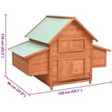 vidaXL kokošinjac 152 x 96 x 110 cm od masivne jelovine | shoptok.hr
