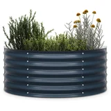 Dvignjena gredica High Grow Half Circle, 105 x 60 x 43 cm, iz valovite jeklene pločevine, enostavna za montažo, odporna proti rji in mrazu
