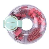 Uredski set spajalica, Garden Red, 55/1