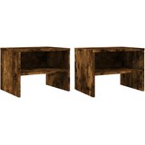  Noćni ormarići 2 kom dimljeni hrast 40 x 30 x 30 cm drveni | Eponuda.ba