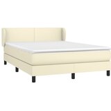  s oprugama i madracem krem 140 x 190 cm od umjetne kože | shoptok.hr
