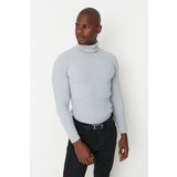 Trendyol Gray Men's Slim Fit Turtleneck Corduroy Knitted Sweater | ePonuda.com