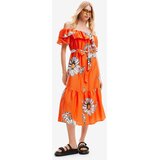 Desigual Ljetna haljina 'Daisy' žuta / narančasta / crna / bijela | shoptok.hr