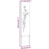 vidaXL Dekorativna ploča za vrt Crna 32 x 140 cm | shoptok.hr