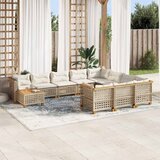  11-dijelni set vrtnih sofa od poliratana s jastucima crni 55 x 55 x 36 cm | shoptok.hr