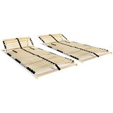  Podnice za krevet 2 kom s 28 letvica i 7 zona 90 x 200 cm | shoptok.hr
