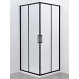 tuš kabina black 90x90x195cm providno staklo 6mm
