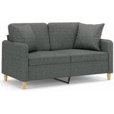  The Living Store Kavč dvosed z blazinami temno siv 120 cm blago - Kavč Dvosed, (21448019) | Shoptok.si
