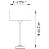  Endon 104054 - Stona lampa HIGHCLERE 1xE14/7W/230V bela/mesing prečnik 25 cm | Eponuda.com