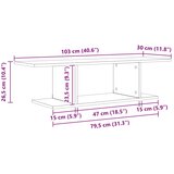  Set TV komoda Zidne Crna 103 x 30 x 26,5 cm Konstruirano drvo | Eponuda.com