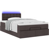 vidaXL Otomanski posteljni okvir z vzmetnico rjav 120x190 cm blago, (21609123) | Shoptok.si