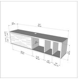 Hanah home tv polica teo floating anthracite white | ePonuda.com