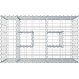  Gabionski uzdignuti krevet Srebrno 100 x 60 x 55 cm - 100 x 60 x 55 cm | shoptok.hr