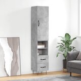 vidaXL Visoka omara betonsko siva 34,5x34x180 cm inženirski les | Shoptok.si