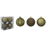 Molarem Home Set od 4 kuglice za božićno drvce – 8 cm, maslinasto zelena | shoptok.hr