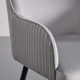 Bessagi Home naslanjač caria, svetlo siva, žamet | Shoptok.si