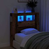 vidaXL LED posteljno vzglavje starinski les 100x18,5x103,5 cm inž. les | Shoptok.si